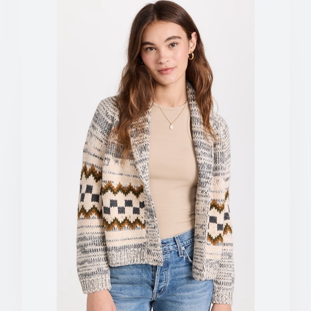 The Great | Geo Check Lodge Cardigan | Size 1